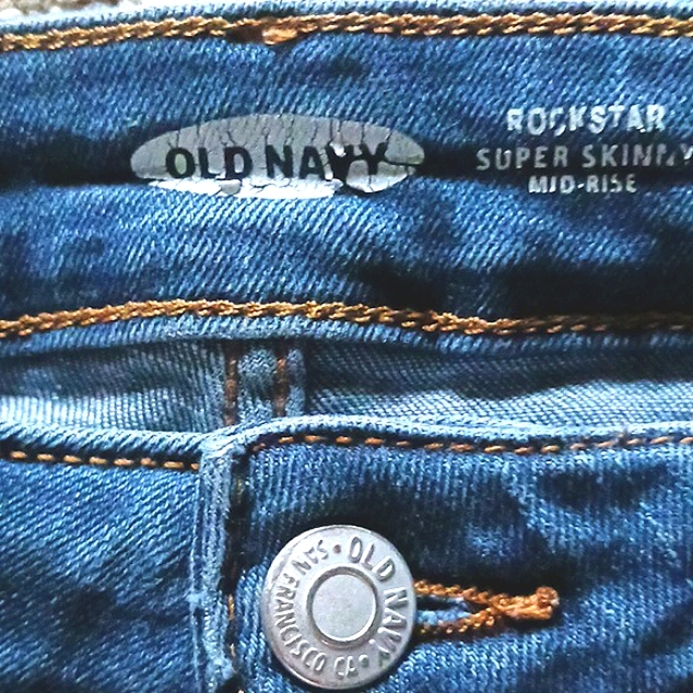 OLD Navy Rockstar Distressed Mid-Rise Super Skinny Blue Jeans Plus Size 20 - Picture 5 of 11